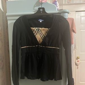 Burberry Black Blouse